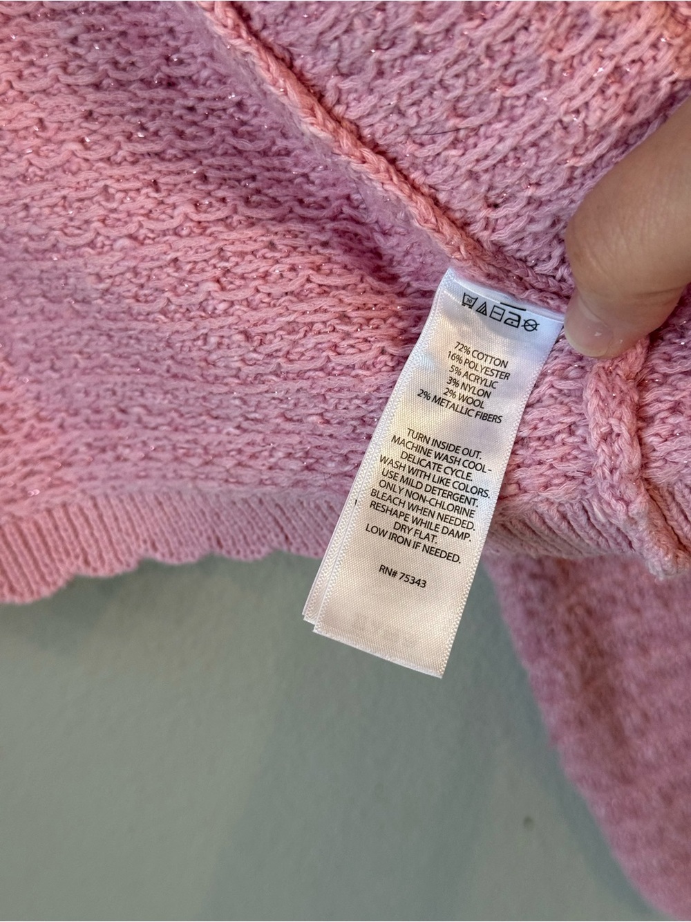 Jessica Simpson Pink Tweed Knit Cropped Button Up Sweater Women’s Size Small - Picture 7 of 7